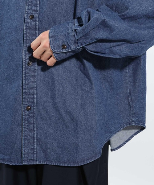 BAYFLOW（ベイフロー）の「【IVY(アイビー)×BAYFLOW】バンドカラーデニムシャツ（シャツ/ブラウス・メンズ・ブルー/ブラック・MEDIUM/LARGE）」の15枚目の写真
