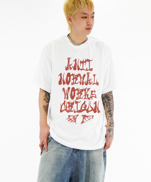 CRIGUN(クリガン)の「アンチノーマルクリグン セミオーバーフィット半袖Tシャツ WHITE(Tシャツ/カットソー・レディース・ホワイト・XX-LARGE/SMALL/MEDIUM/LARGE/X-LARGE)」の4枚目の写真