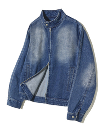 F.ILLUMINATE（フィルミネイト）の「ウォッシュドデニムレーシングジャケット-ブルー（デニムジャケット）」