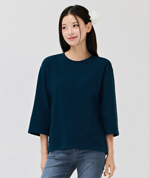 CHASECULT（チェイスカルト）の「レディース刺繍ポイント7部Tシャツ-DERG5161B0G（Tシャツ/カットソー・レディース・ブルー・90/85）」の3枚目の写真