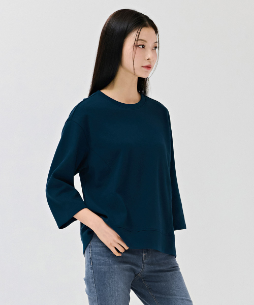 CHASECULT（チェイスカルト）の「レディース刺繍ポイント7部Tシャツ-DERG5161B0G（Tシャツ/カットソー・レディース・ブルー・90/85）」の4枚目の写真