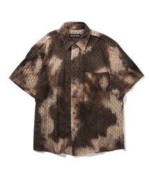 タイダイクロシェハーフシャツ_BROWN