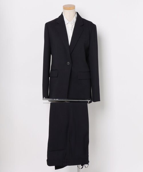 タカキュー（TAKA−Q）/【ストレッチ ウォッシャブル】タカキュー 1ボタンジャケット＋テーパードパンツ フランネル紺 セール】【ストレッチ ウォッシャブル】タカキューレディース 1ボタン