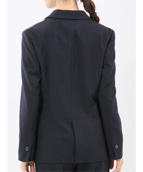 m.f.editorial(エムエフエディトリアル)の「【ストレッチ ウォッシャブル】タカキューレディース 1ボタン ジャケット + テーパード パンツ ビジネス セットアップ スーツ フランネル紺(スーツセット・レディース・ネイビー・SMALL/MEDIUM/LARGE/X-LARGE)」の10枚目の写真