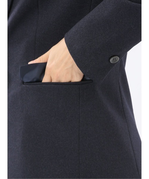 m.f.editorial(エムエフエディトリアル)の「【ストレッチ ウォッシャブル】タカキューレディース 1ボタン ジャケット + テーパード パンツ ビジネス セットアップ スーツ フランネル紺(スーツセット・レディース・ネイビー・SMALL/MEDIUM/LARGE/X-LARGE)」の12枚目の写真