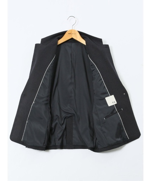 m.f.editorial(エムエフエディトリアル)の「【ストレッチ ウォッシャブル】タカキューレディース 1ボタン ジャケット + テーパード パンツ ビジネス セットアップ スーツ フランネル紺(スーツセット・レディース・ネイビー・SMALL/MEDIUM/LARGE/X-LARGE)」の18枚目の写真