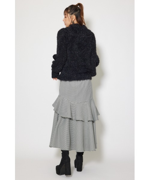 rienda(リエンダ)の「2WAYファーライクジャガードニットトップス 秋服 冬服(ニット/セーター・レディース・ピンク/ブラック/ベージュ・FREE)」の9枚目の写真
