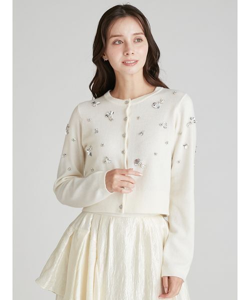 CELFORD（セルフォード）の「ペタルビジューカーディガン