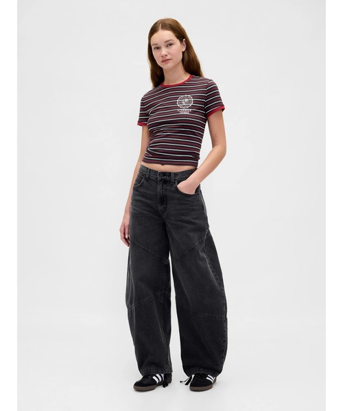 GAP(ギャップ)の「ストレンジャー・シングス オーガニックコットン ヴィンテージソフト クロップドTシャツ(Tシャツ/カットソー・レディース・マルチ/グレー・XS/S/M/L/XXS/XL)」の5枚目の写真
