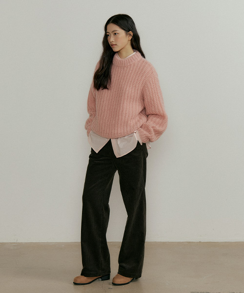 LINGSEOUL(リングソウル)の「kid mohair half neck knit-pink(ニット/セーター・レディース・ピンク・FREE)」の3枚目の写真