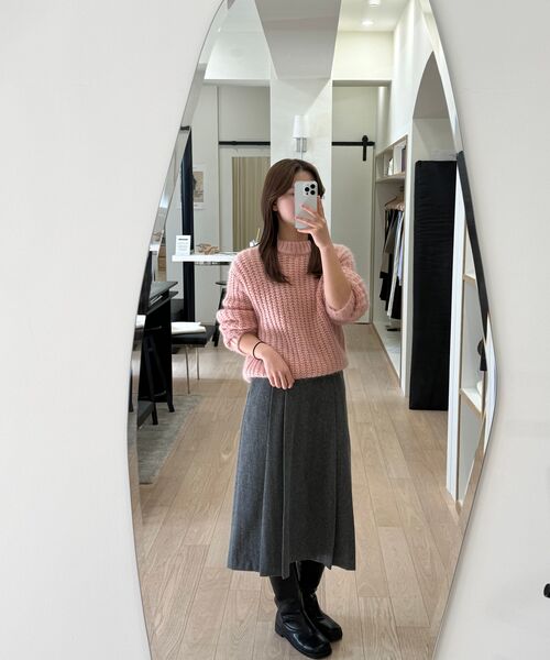 LINGSEOUL(リングソウル)の「kid mohair half neck knit-pink(ニット/セーター・レディース・ピンク・FREE)」の5枚目の写真