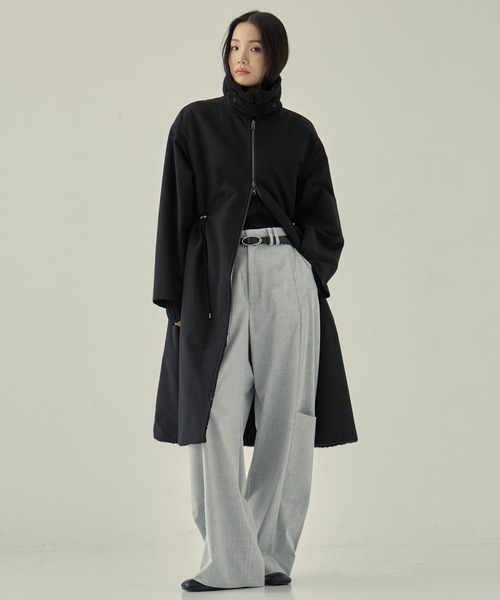 VACHEMENT(ヴァシュモン)の「【VACHEMENT/ヴァシュモン】リサイクルシェルタフタ×ボア(ロング)(その他アウター・レディース・ブラック/カーキ・FREE)」の7枚目の写真