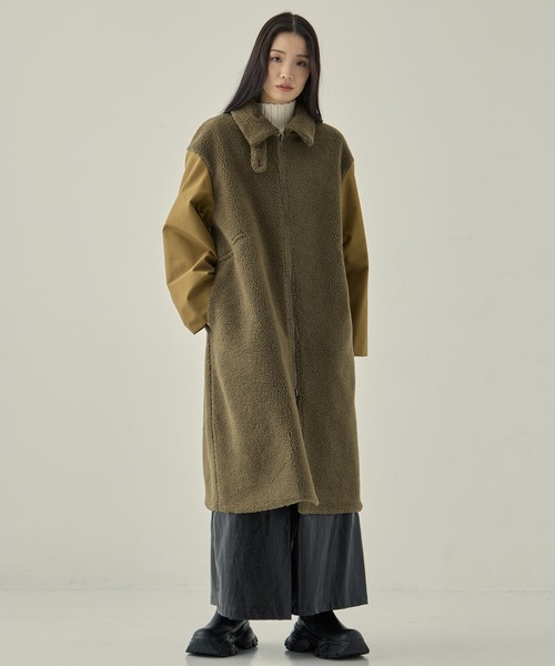 VACHEMENT(ヴァシュモン)の「【VACHEMENT/ヴァシュモン】リサイクルシェルタフタ×ボア(ロング)(その他アウター・レディース・ブラック/カーキ・FREE)」の15枚目の写真