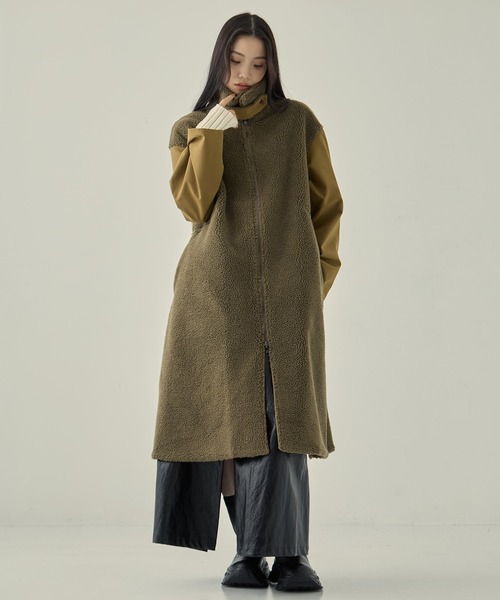 VACHEMENT(ヴァシュモン)の「【VACHEMENT/ヴァシュモン】リサイクルシェルタフタ×ボア(ロング)(その他アウター・レディース・ブラック/カーキ・FREE)」の16枚目の写真