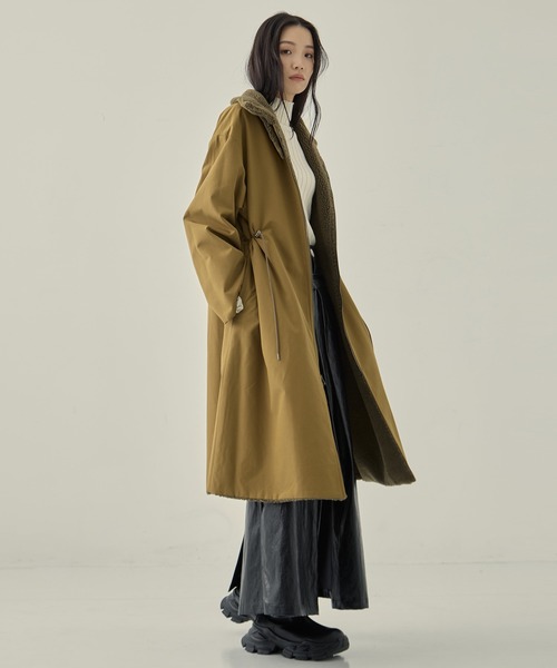 VACHEMENT(ヴァシュモン)の「【VACHEMENT/ヴァシュモン】リサイクルシェルタフタ×ボア(ロング)(その他アウター・レディース・ブラック/カーキ・FREE)」の20枚目の写真