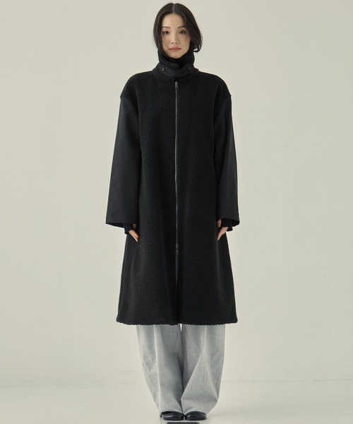 VACHEMENT(ヴァシュモン)の「【VACHEMENT/ヴァシュモン】リサイクルシェルタフタ×ボア(ロング)(その他アウター・レディース・ブラック/カーキ・FREE)」の11枚目の写真