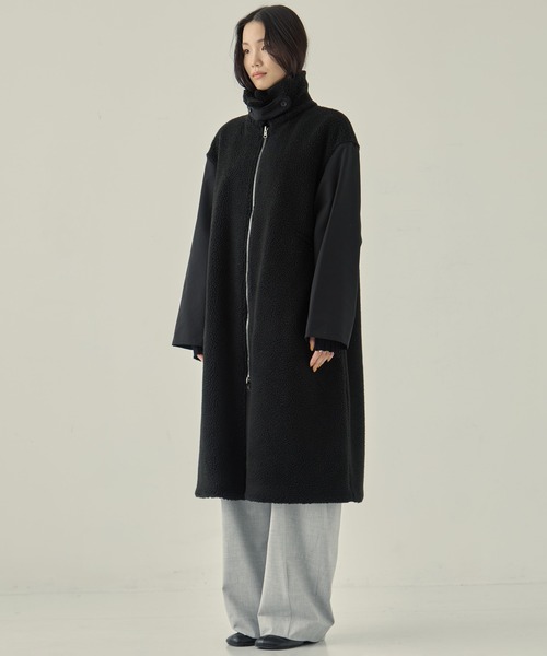 アウター春秋　ヴァシュモン　デザインワークス セール】【VACHEMENT/ヴァシュモン】リサイクルシェルタフタ×ボア