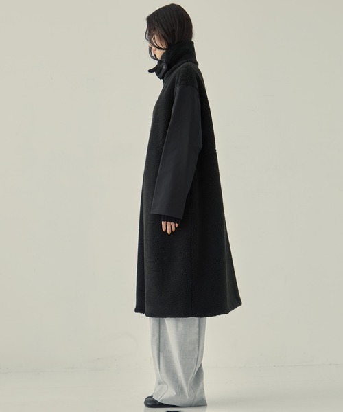 VACHEMENT(ヴァシュモン)の「【VACHEMENT/ヴァシュモン】リサイクルシェルタフタ×ボア(ロング)(その他アウター・レディース・ブラック/カーキ・FREE)」の13枚目の写真