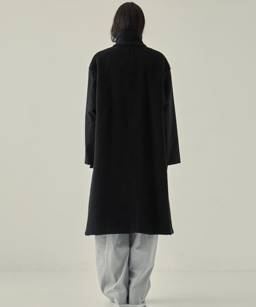 vachement アウター VACHEMENT/ヴァシュモン】リサイクルシェルタフタ×ボア(ロング