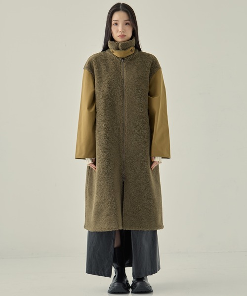 VACHEMENT/ヴァシュモン】リサイクルシェルタフタ×ボア(ロング