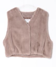 MARIED'OR（マリードール）の「【 MARIED'OR/マリードール】上質ミンク調Vネックバルーンファーベスト（ベスト）」