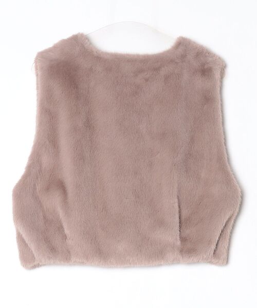 MARIED'OR/マリードール】上質ミンク調Vネックバルーンファーベスト