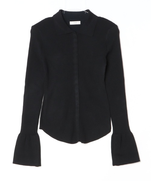 NUJOH(ヌゾ)の「Volume Sleeve Knit Top / ボリュームスリーブニットトップ(カーディガン/ボレロ・レディース・ベージュ/ブラック/チャコールグレー・FREE)」の8枚目の写真
