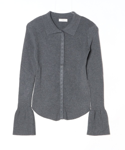 NUJOH(ヌゾ)の「Volume Sleeve Knit Top / ボリュームスリーブニットトップ(カーディガン/ボレロ・レディース・ベージュ/ブラック/チャコールグレー・FREE)」の10枚目の写真