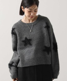 ファースタージャガードクルーネックニット