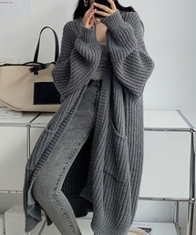 ゆるニットロングカーディガン
