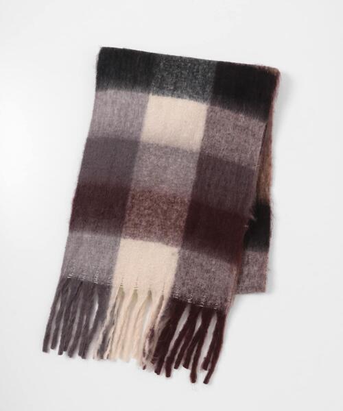 URBAN RESEARCH Sonny Label（アーバンリサーチサニーレーベル）の「フラッフィーボリュームチェックマフラー（マフラー・レディース・グリーン系その他/オレンジ系その他/ブラウン系その他・ONE）」の15枚目の写真