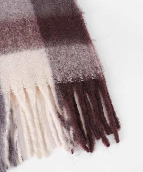 URBAN RESEARCH Sonny Label（アーバンリサーチサニーレーベル）の「フラッフィーボリュームチェックマフラー（マフラー・レディース・グリーン系その他/オレンジ系その他/ブラウン系その他・ONE）」の9枚目の写真