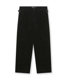 BESLOW（ビースロー）の「CORDUROY TWO TUCK PANTS BLACK（その他パンツ）」