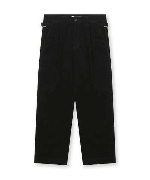 BESLOW(ビースロー)の「CORDUROY TWO TUCK PANTS BLACK(その他パンツ・メンズ・その他・28/30/32/34)」の1枚目の写真