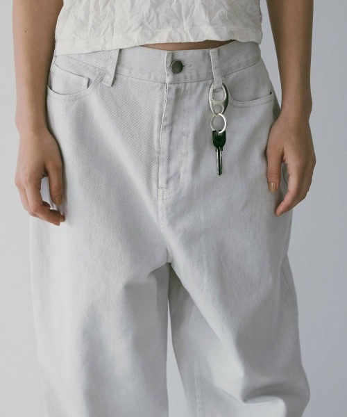 anuke（アンヌーク）の「anuke　Wide Cocoon Denim ワイドコクーンデニム/62611401（デニムパンツ・レディース・ライトグレー・36/38）」の6枚目の写真