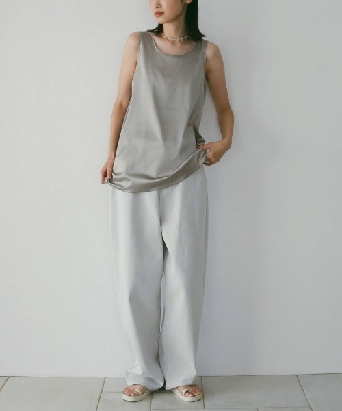 anuke（アンヌーク）の「anuke　Wide Cocoon Denim ワイドコクーンデニム/62611401（デニムパンツ・レディース・ライトグレー・36/38）」の8枚目の写真