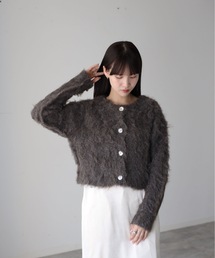 モヘア シャギー ショート ニット トップス / Mohair Shaggy Short 