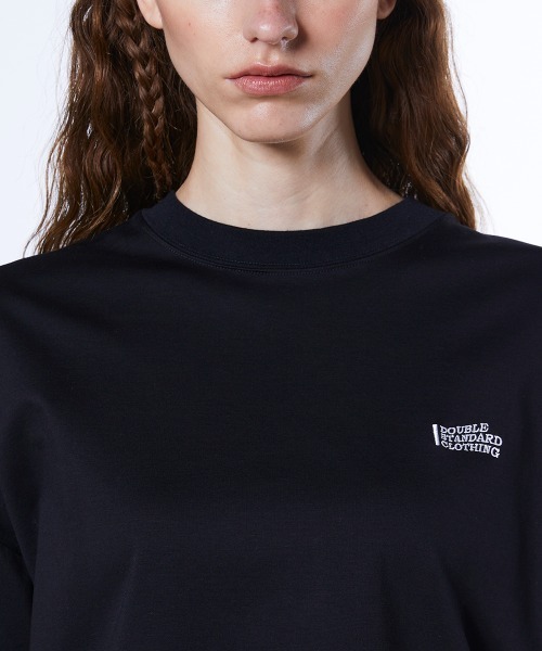 ESSENTIAL（エッセンシャル）の「ハイゲージ バックナンバーロンT（Tシャツ/カットソー・レディース・オフホワイト/ブラック/パープル・FREE）」の8枚目の写真