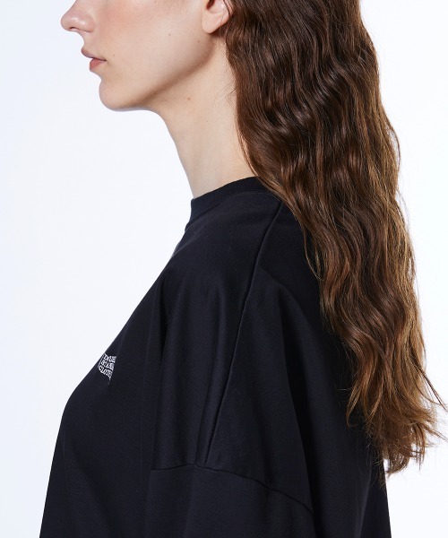 ESSENTIAL（エッセンシャル）の「ハイゲージ バックナンバーロンT（Tシャツ/カットソー・レディース・オフホワイト/ブラック/パープル・FREE）」の9枚目の写真