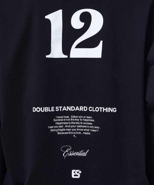 ESSENTIAL（エッセンシャル）の「ハイゲージ バックナンバーロンT（Tシャツ/カットソー・レディース・オフホワイト/ブラック/パープル・FREE）」の12枚目の写真