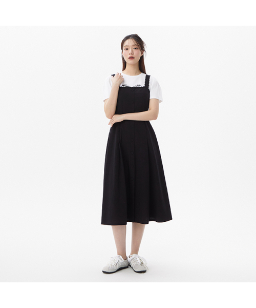 PLASTIC ISLAND(プラスティックアイランド)の「レース配色ビスチェワンピース PR2WO881(ワンピース・レディース・ブラック・SMALL/MEDIUM)」の4枚目の写真