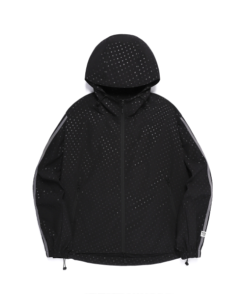 VENHIT(ベンヒット)の「DOT ナイロン トラック ウインドブレーカー(ナイロンジャケット・レディース・ブラック・SMALL/MEDIUM/LARGE)」の2枚目の写真