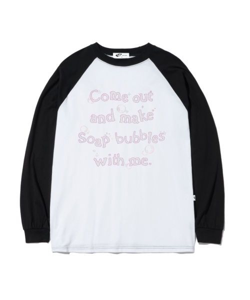 PAGESIISII(ページシシ)の「メイクソープバブルプリントオーバーサイズロングスリーブブラック(Tシャツ/カットソー・レディース・その他・MEDIUM/LARGE)」の2枚目の写真