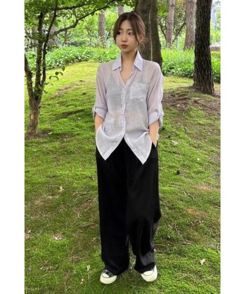 CHAMBROS（チャンブロス）の「ポイントロゴピンタックワイドスウェットパンツ[ブラック]（スウェットパンツ・レディース・その他・4/3/2/1/X-LARGE/SMALL/MEDIUM/LARGE）」の10枚目の写真