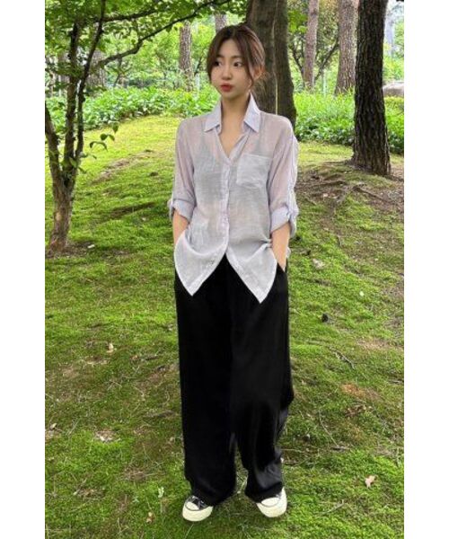 CHAMBROS（チャンブロス）の「ポイントロゴピンタックワイドスウェットパンツ[ブラック]（スウェットパンツ・レディース・その他・4/3/2/1/X-LARGE/SMALL/MEDIUM/LARGE）」の11枚目の写真