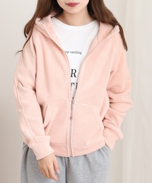 フリース ベージュ トップス ピンク模様 フリース」に該当するトップス（ピンク/桃色系）ファッション通販