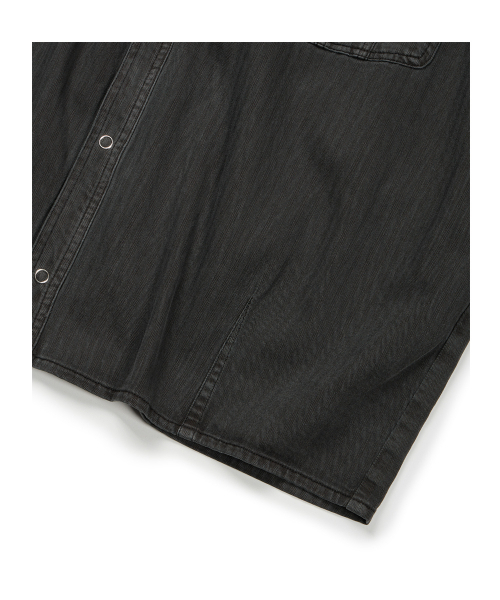 ETCE（イーティーシーイー）の「(BASE) HERRINGBONE WASHED POCKET SHIRT (BLACK)（シャツ/ブラウス・メンズ・その他・X-LARGE/MEDIUM/LARGE）」の5枚目の写真