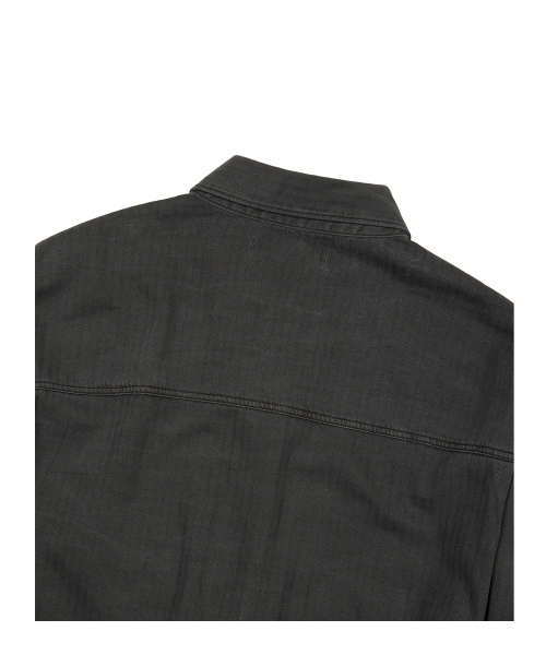 ETCE（イーティーシーイー）の「(BASE) HERRINGBONE WASHED POCKET SHIRT (BLACK)（シャツ/ブラウス・メンズ・その他・X-LARGE/MEDIUM/LARGE）」の7枚目の写真
