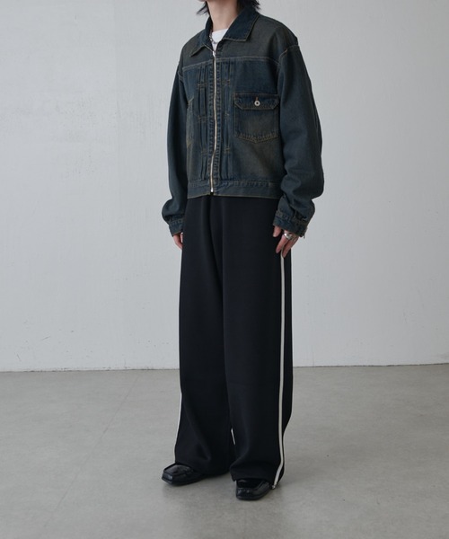 Lui's(ルイス)の「VISミラノリブ ワイドトラックパンツ(その他パンツ・メンズ・モカ/ブラック・S/M)」の20枚目の写真