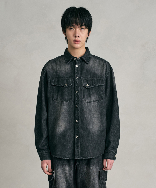 DECET(デケト)の「Denim Shirket DCSH006BlackA(シャツ/ブラウス・メンズ・その他・SMALL/MEDIUM)」の3枚目の写真